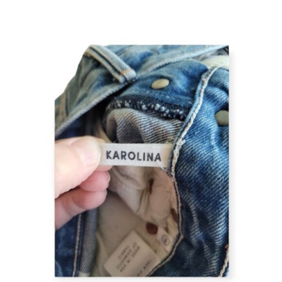 GRLFRND Sky Blue Distressed High Rise Jeans - Picture 5 of 13